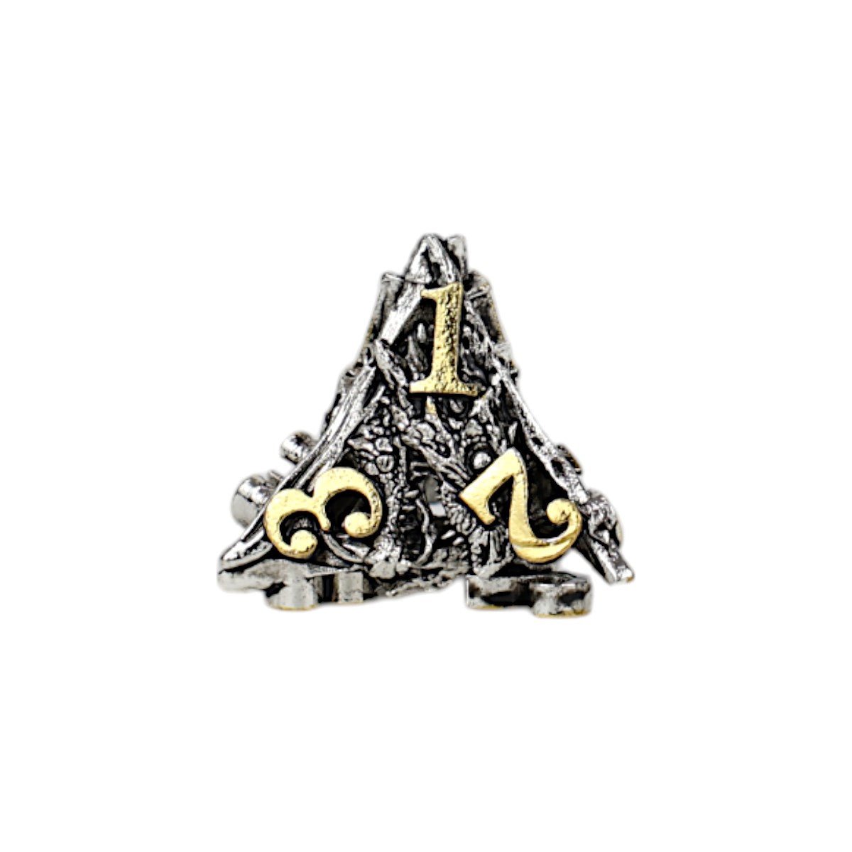 Dragon Rage Dice Set Chrome/Gold - Gaming Library