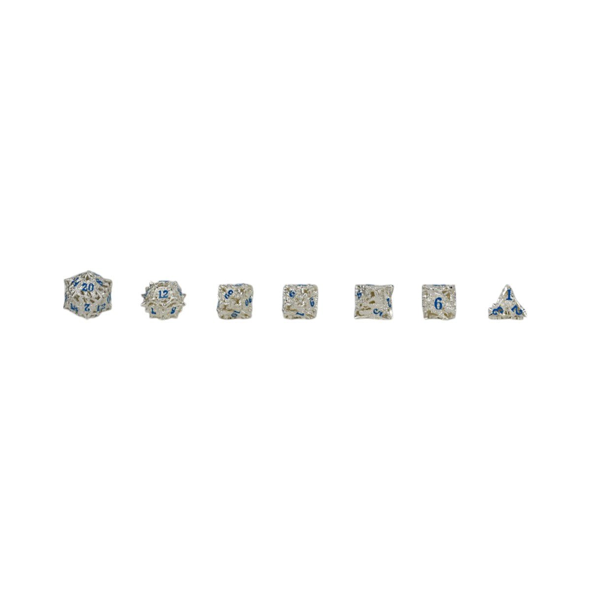 Dragon Rage Dice Set Steel/Blue - Gaming Library