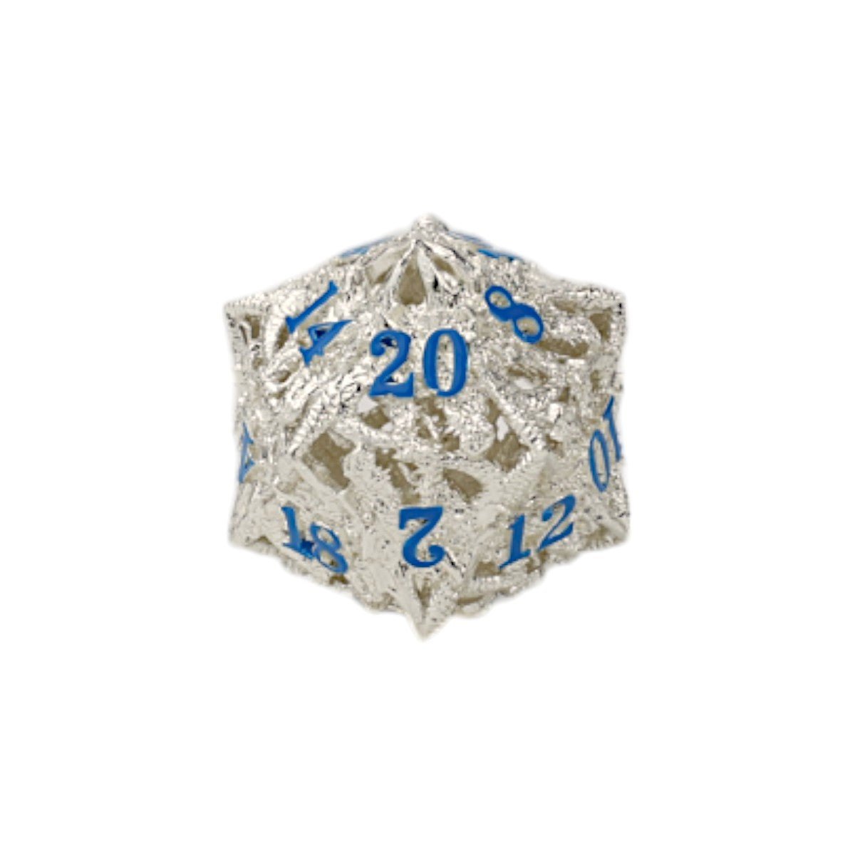 Dragon Rage Dice Set Steel/Blue - Gaming Library