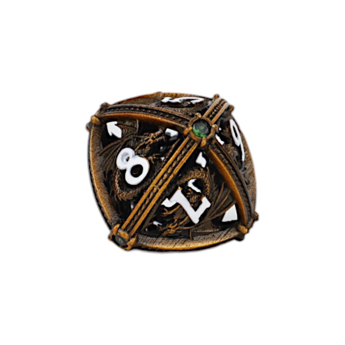 Hoard Guardian Dice Set Ancient Bronze/Green - Gaming Library