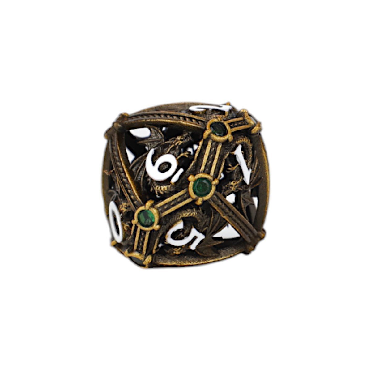 Hoard Guardian Dice Set Ancient Bronze/Green - Gaming Library