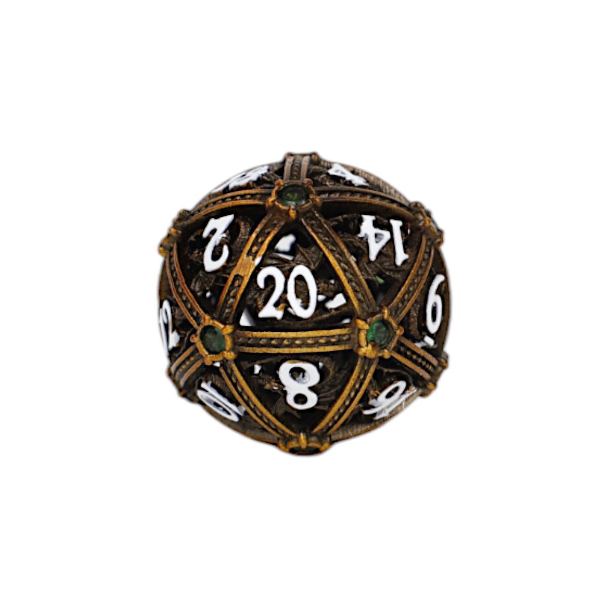 Hoard Guardian Dice Set Ancient Bronze/Green - Gaming Library