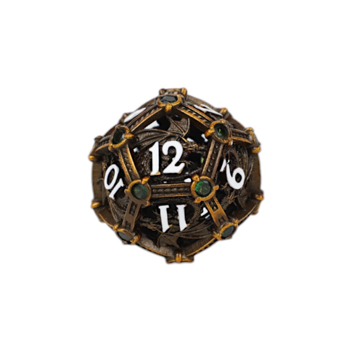Hoard Guardian Dice Set Ancient Bronze/Green - Gaming Library
