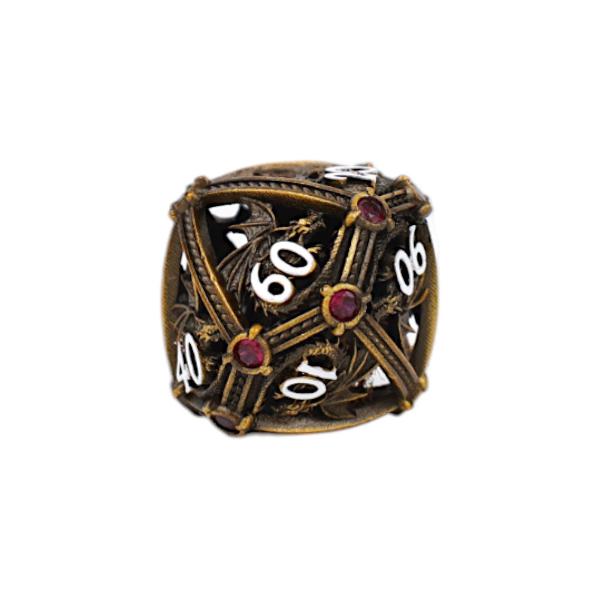 Hoard Guardian Dice Set Ancient Bronze/Red - Gaming Library