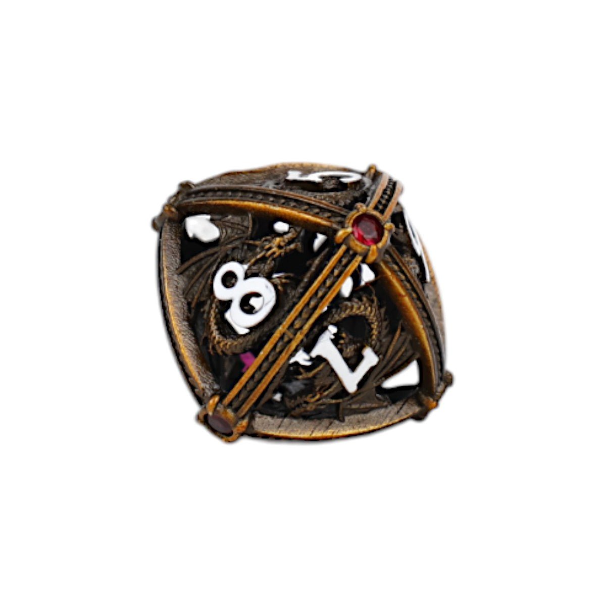 Hoard Guardian Dice Set Ancient Bronze/Red - Gaming Library