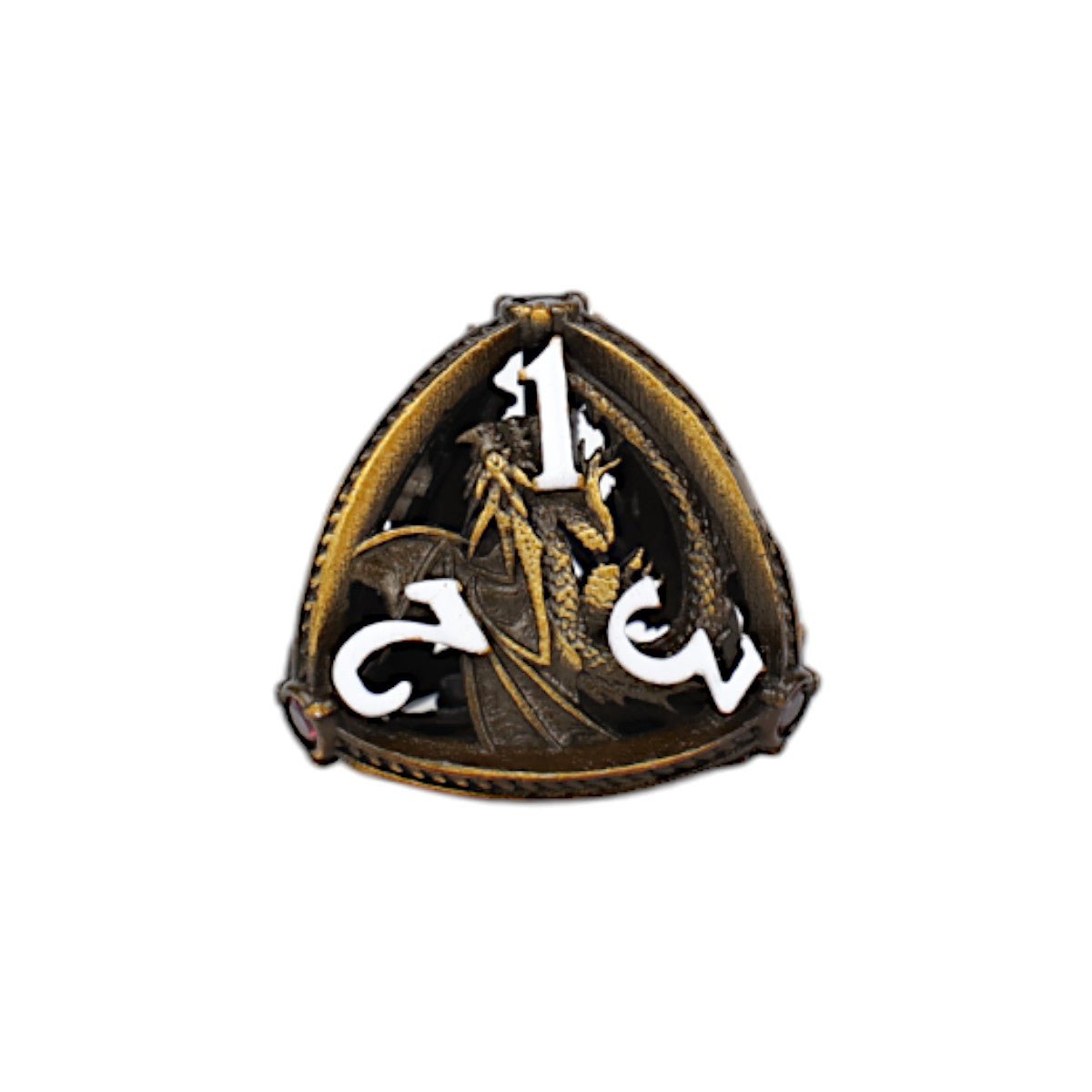 Hoard Guardian Dice Set Ancient Bronze/Red - Gaming Library