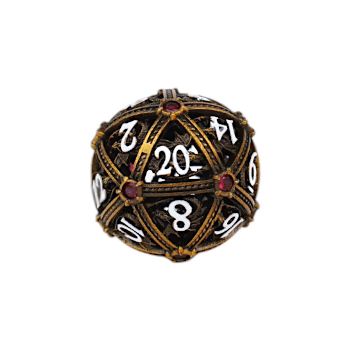 Hoard Guardian Dice Set Ancient Bronze/Red - Gaming Library