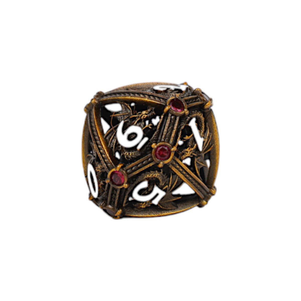 Hoard Guardian Dice Set Ancient Bronze/Red - Gaming Library