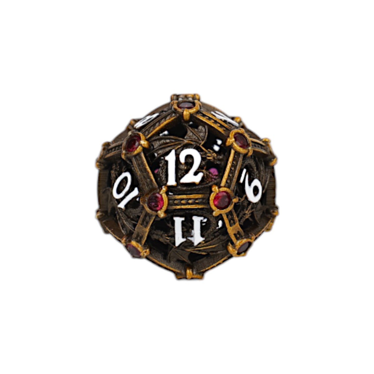 Hoard Guardian Dice Set Ancient Bronze/Red - Gaming Library