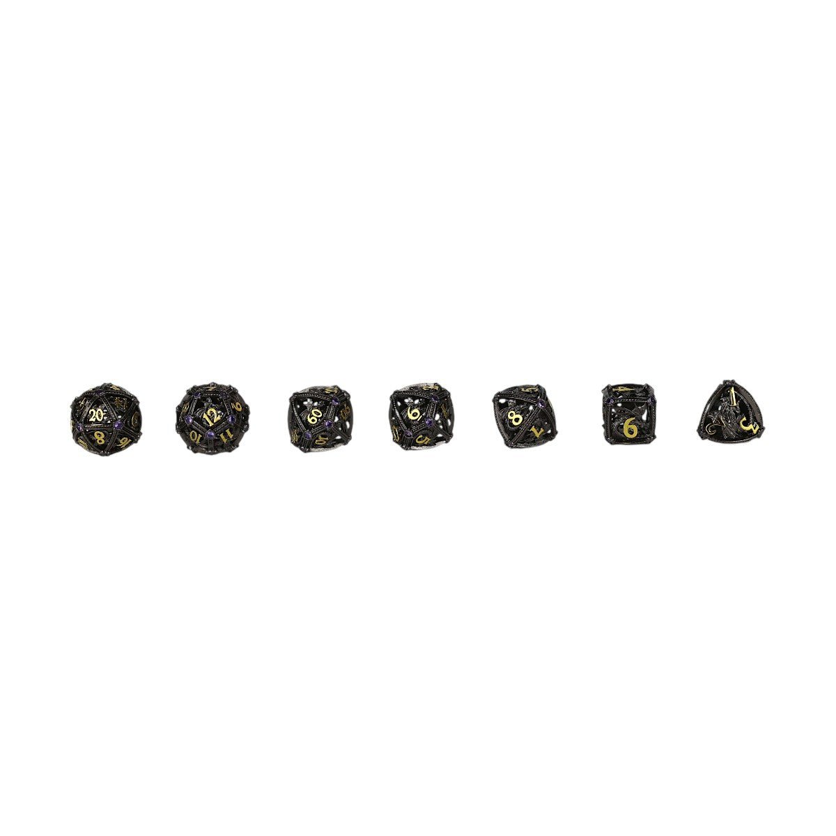 Hoard Guardian Dice Set Black/Gold - Gaming Library