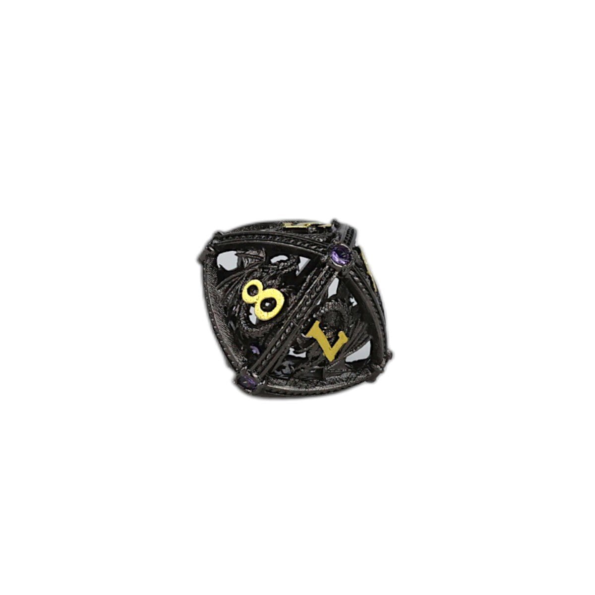 Hoard Guardian Dice Set Black/Gold - Gaming Library