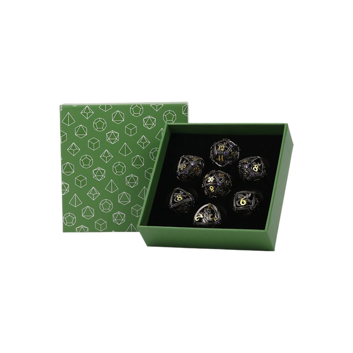 Hoard Guardian Dice Set Black/Gold - Gaming Library