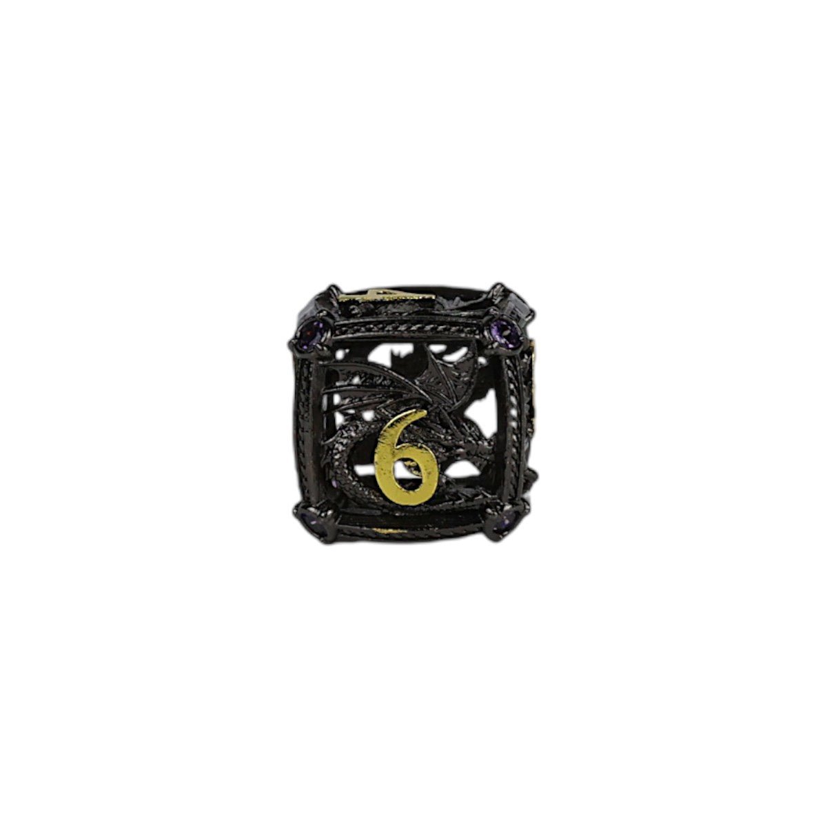Hoard Guardian Dice Set Black/Gold - Gaming Library