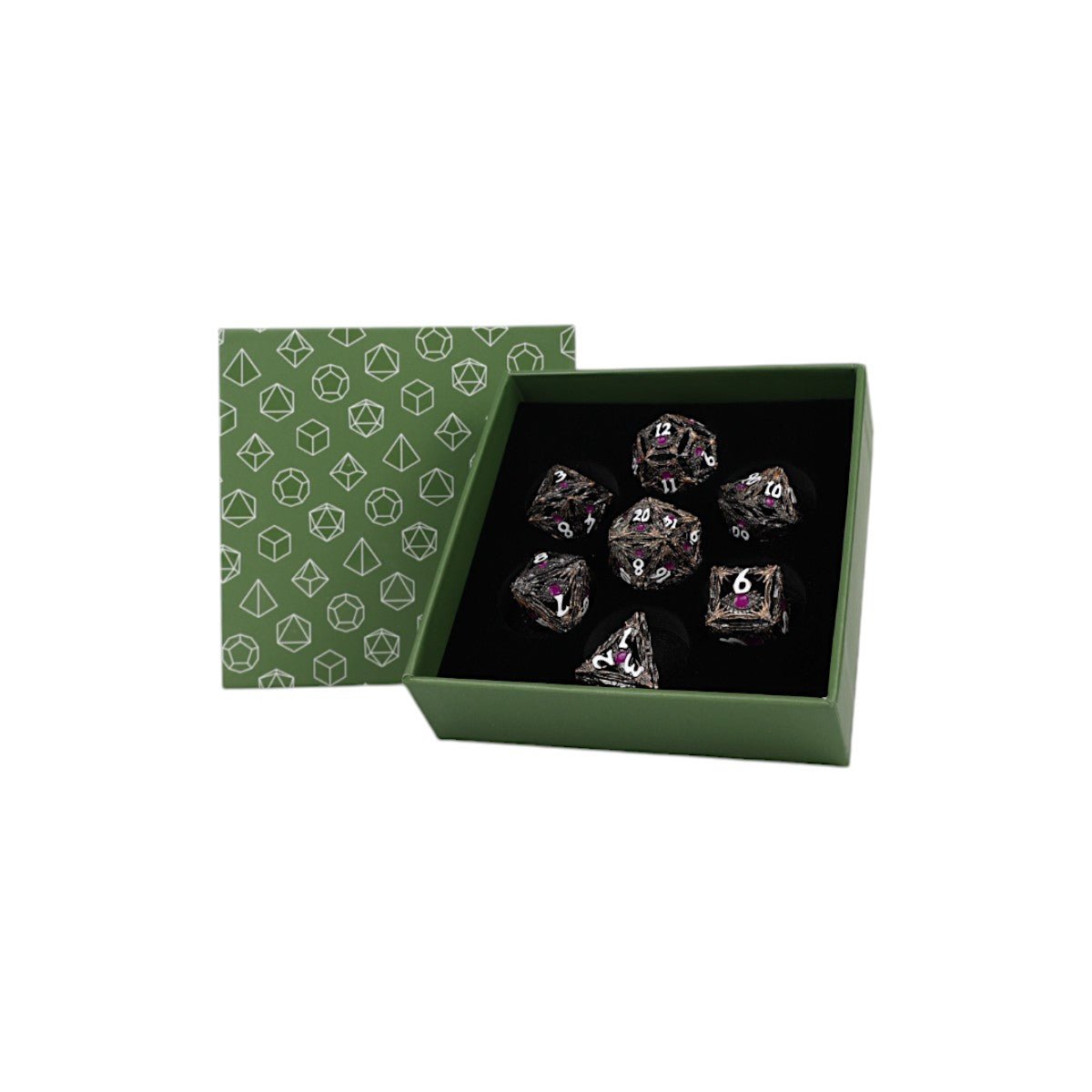 Hoard Guardian Dice Set Tarnished Gold/Purple - Gaming Library