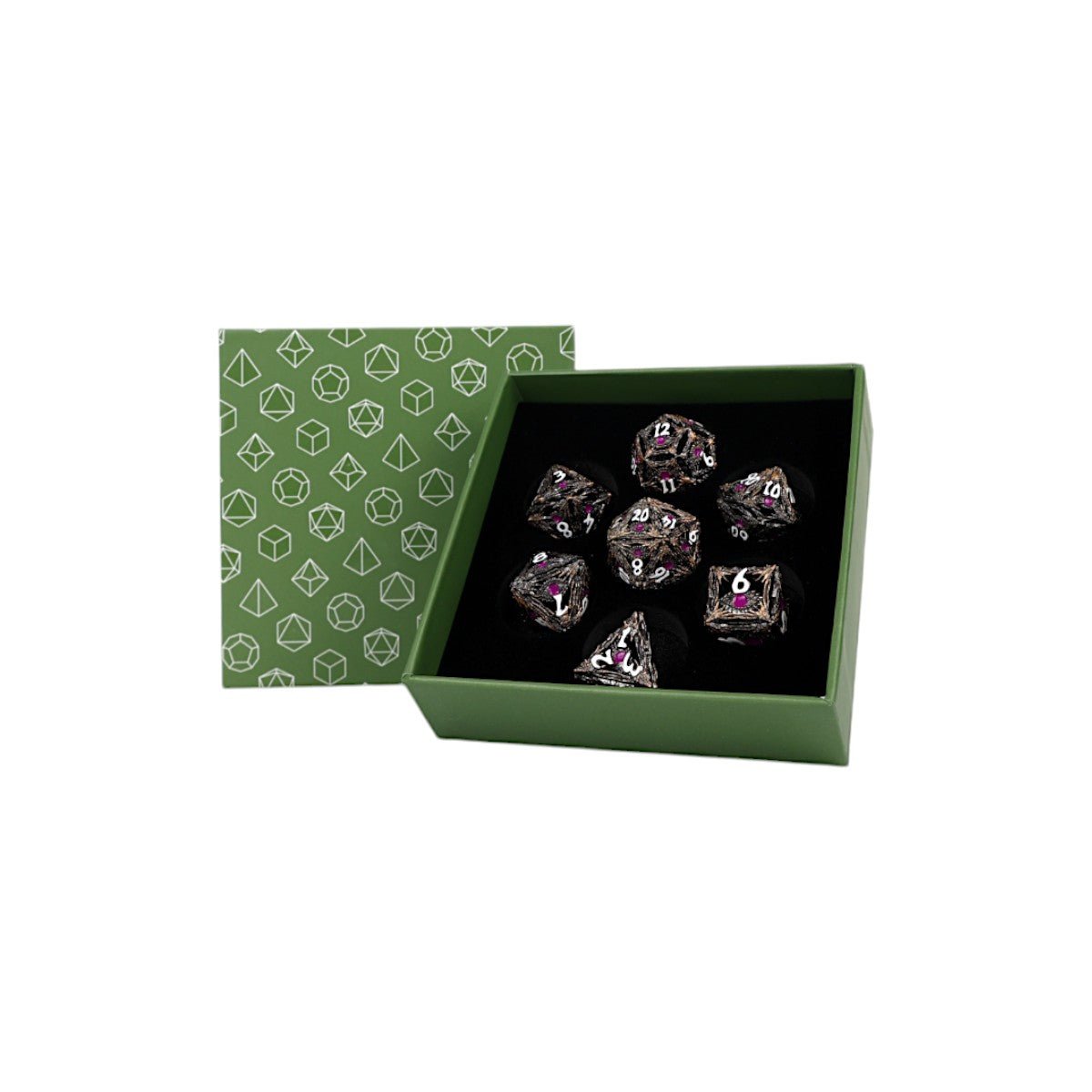 Hoard Guardian Dice Set Tarnished Gold/Purple - Gaming Library