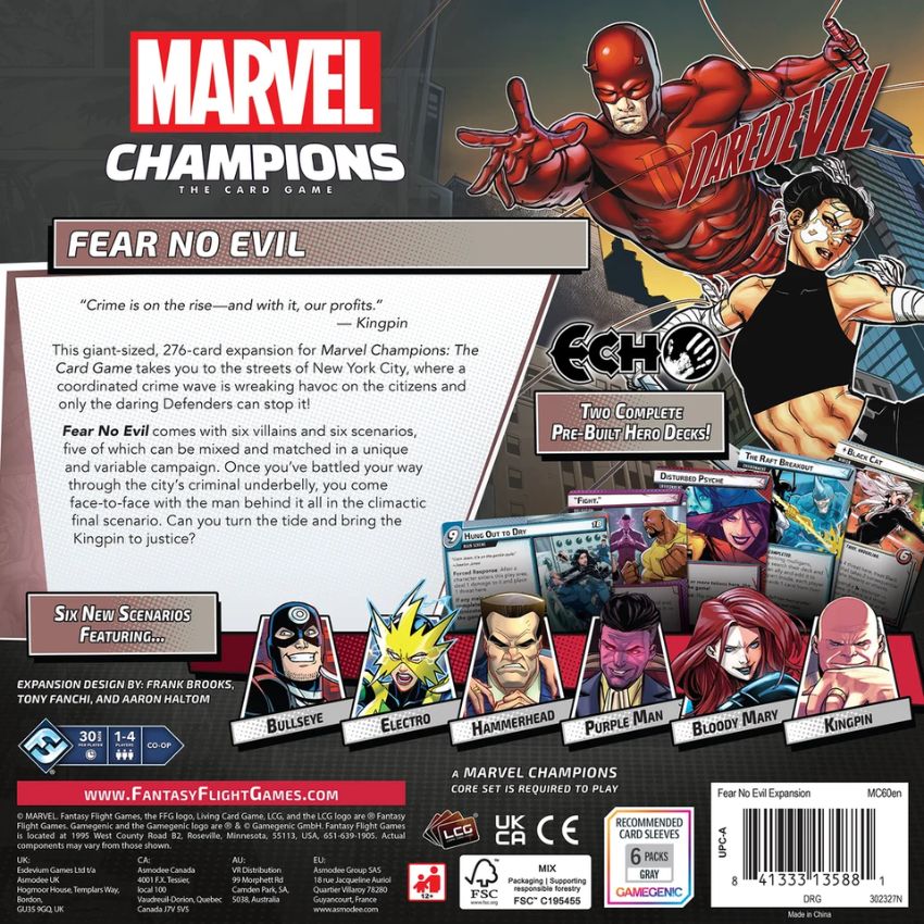 Marvel Champions: Fear No Evil Expansion - Gaming Library