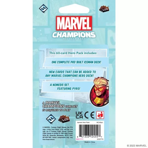 Marvel Champions: The Card Game – Iceman Hero Pack - Gaming Library