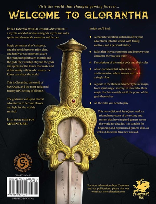 Runequest RPG - Roleplaying in Glorantha - Gaming Library