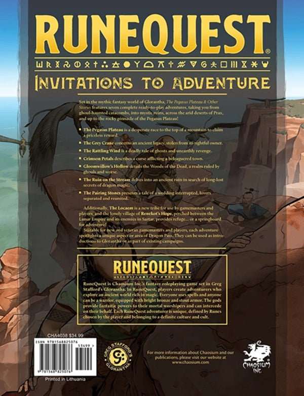 Runequest RPG - The Pegasus Plateau & Other Stories - Gaming Library