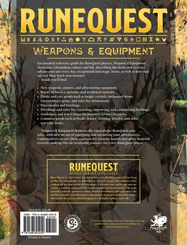 Runequest RPG - Weapons & Equipment - Gaming Library
