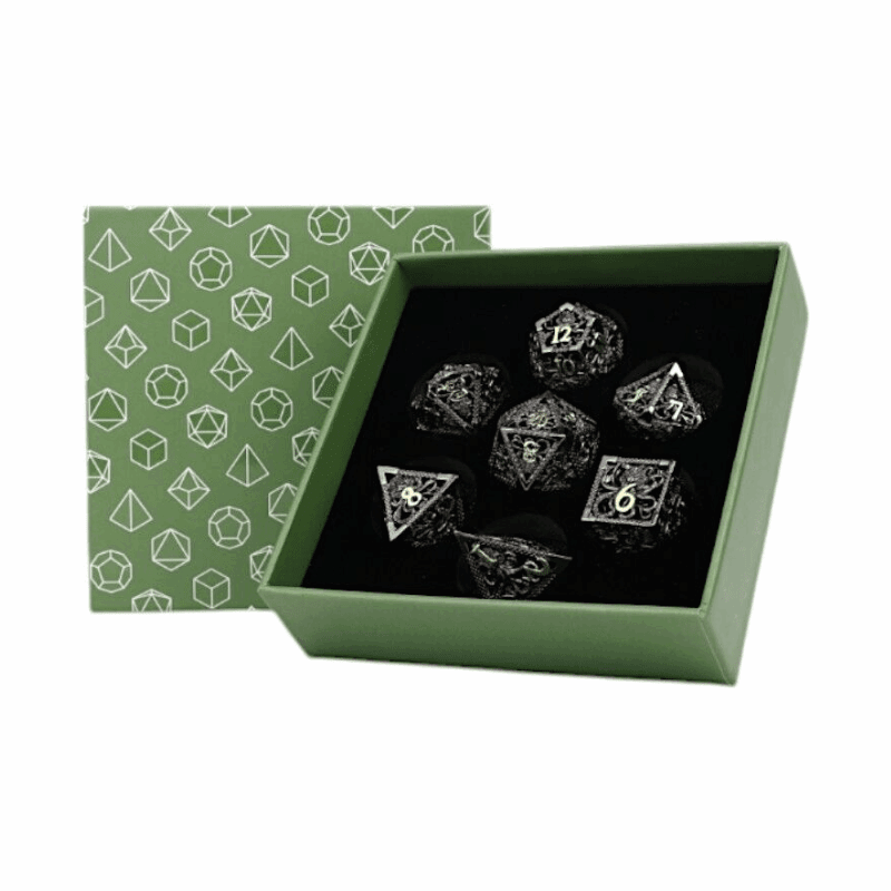 Strange Aeon Dice Set Black/Gold - Gaming Library