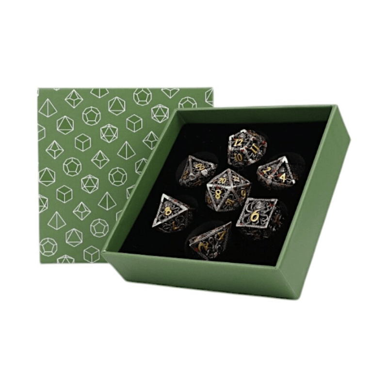 Strange Aeon Dice Set Bloodied Metal - Gaming Library