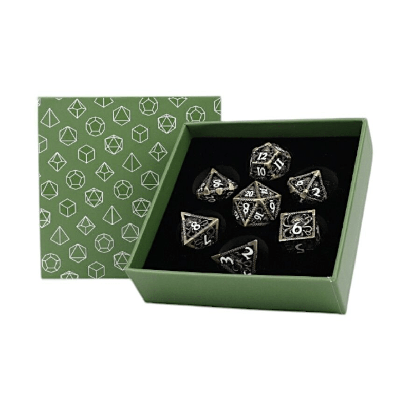 Strange Aeon Dice Set Tarnished Gold - Gaming Library