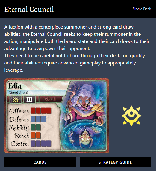 Summoner Wars (2nd Edition) Eternal Council Faction Deck - Gaming Library