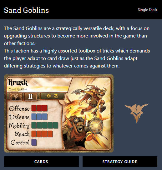 Summoner Wars (2nd Edition) Sand Goblins Faction Deck - Gaming Library
