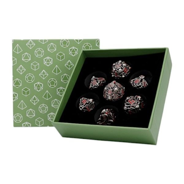 Tentacular Dice Set Bloodied Metal - Gaming Library
