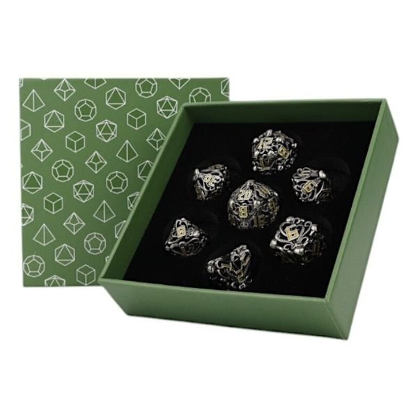 Tentacular Dice Set Chrome/Gold - Gaming Library
