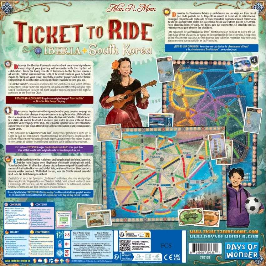 Ticket To Ride Map Collection 8 Iberia & South Korea - Gaming Library