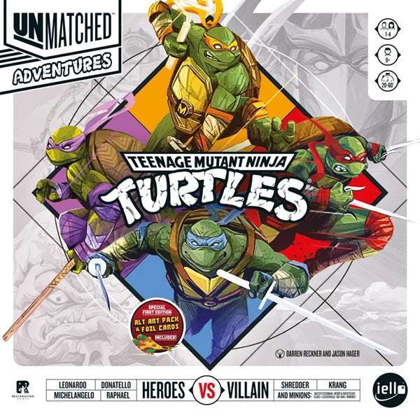 Unmatched Adventures: Teenage Mutant Ninja Turtles(Base + Foil + Alt Art Pack) - Gaming Library
