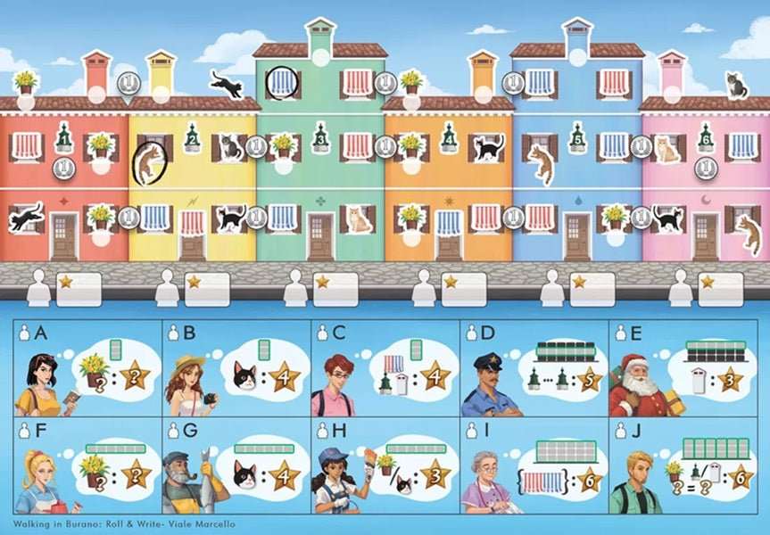 Walking in Burano-Roll & Write - Gaming Library