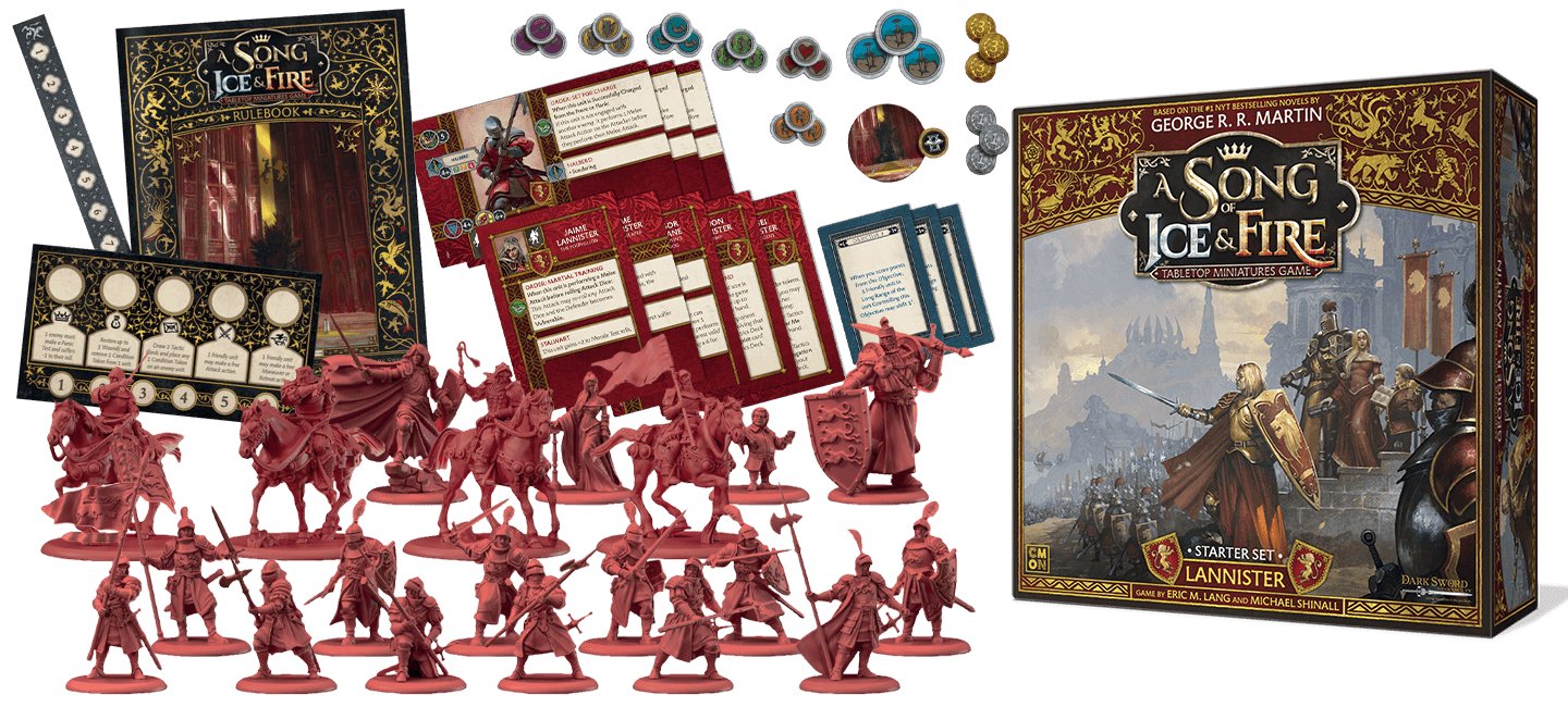 A Song of Ice & Fire: Tabletop Miniatures Game – Lannister Starter Set - Gaming Library