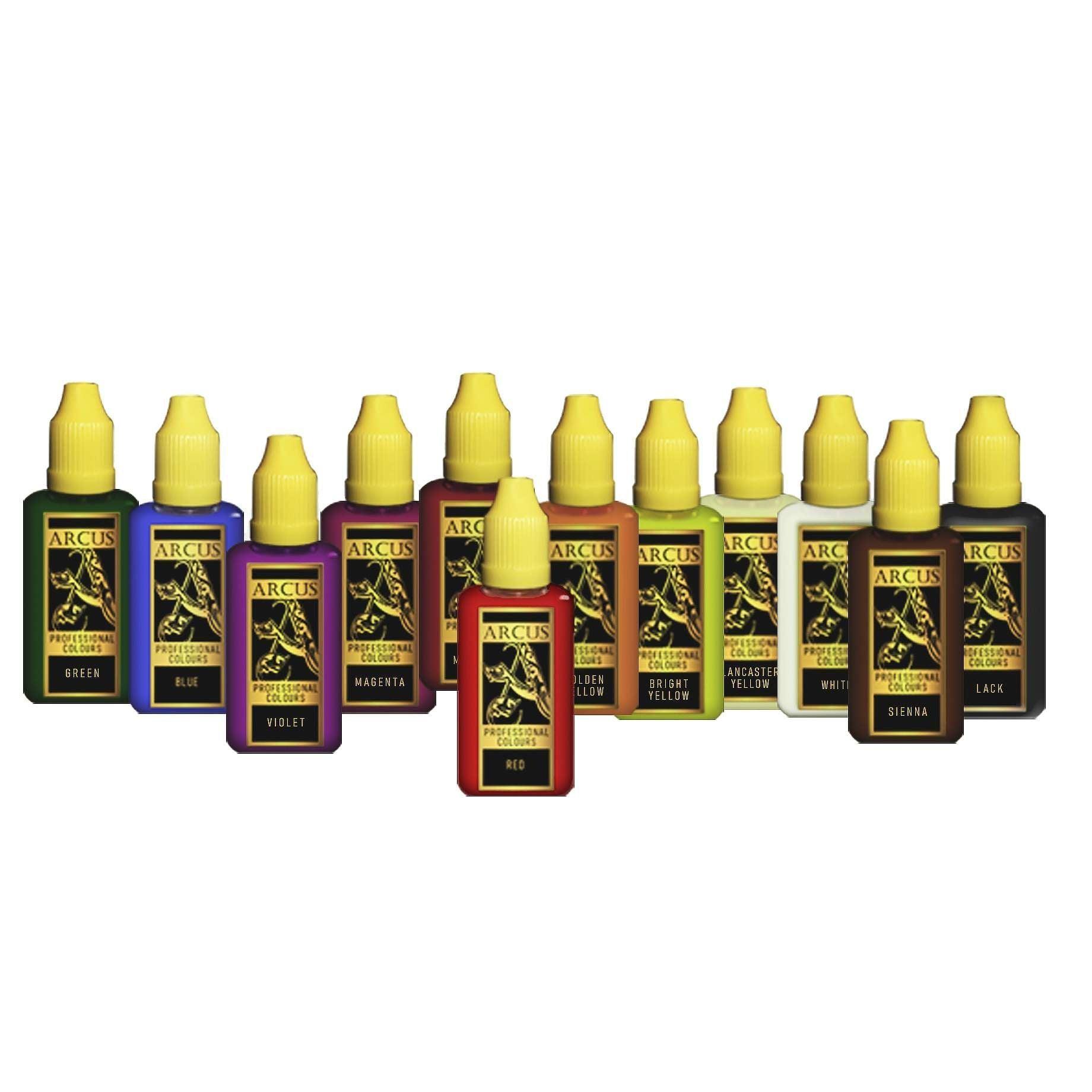 Arcus Colours Acrylic Paints - 1 Set/12colors 30ml - Gaming Library