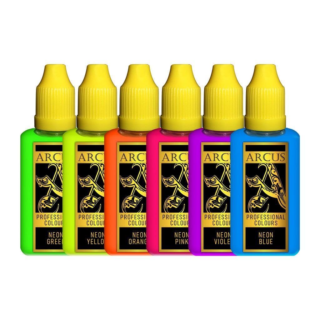 Arcus Colours Acrylic Paints - Neon Set/6 colors 30ml - Gaming Library