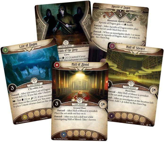 Arkham Horror: The Card Game – The Lair of Dagon: Mythos Pack - Gaming Library