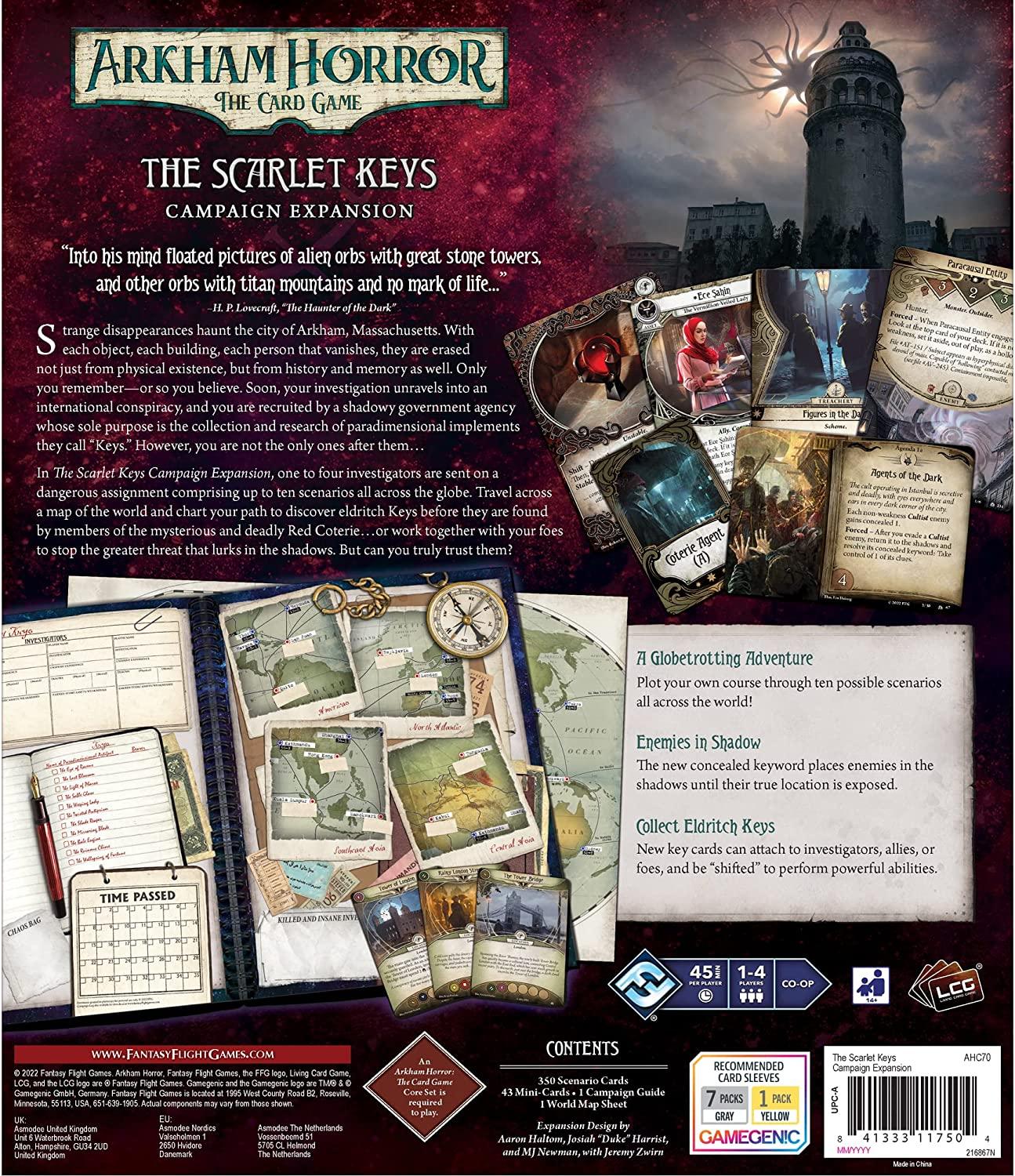 Arkham Horror: The Card Game - The Scarlet Keys Campaign Expansion - Gaming Library