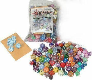 Chessex Bulk Dice Sets: Assorted Polyhedral Pound-O-Dice (1lb.) - Gaming Library