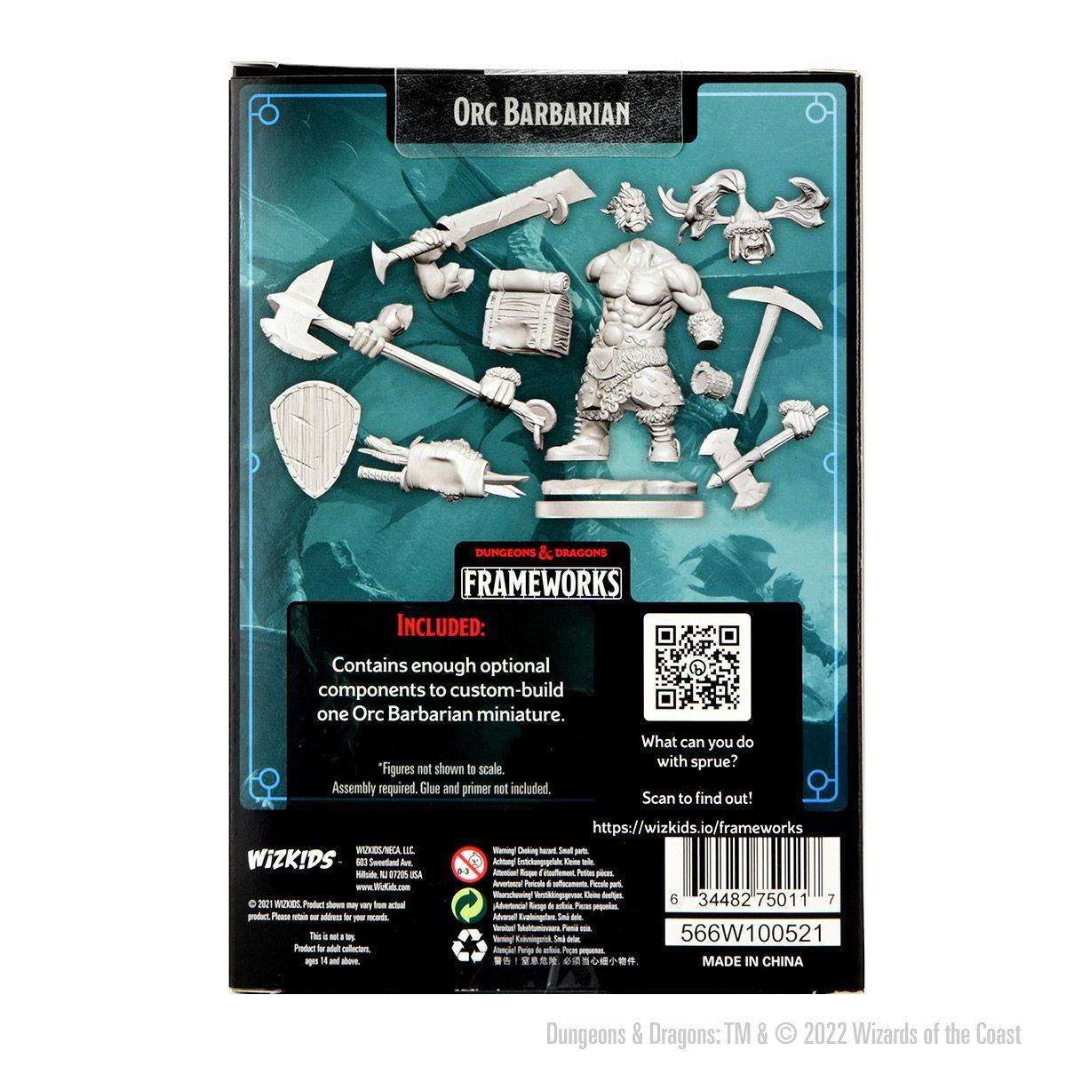 D&D Frameworks: Orc Barbarian Male  - Gaming Library
