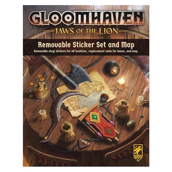 Gloomhaven: Jaws of The Lion - Removable Sticker Set & Map - Gaming Library
