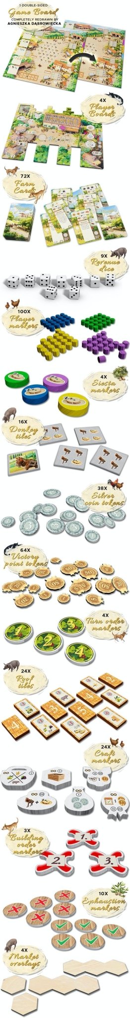 La Granja: Deluxe Master Set (Donkey Pen + Wooden Donkeys + Cardboard 3D Pen) - Gaming Library