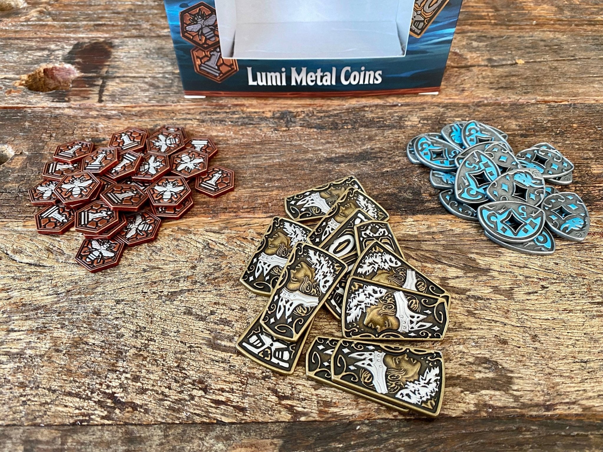 Merchants of the Dark Road: Lumi Metal Coins - Gaming Library