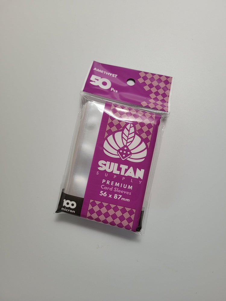 Sultan Supply Premium Card Sleeves: 56 x 87 mm Standard USA Amethyst (100 microns) - Gaming Library