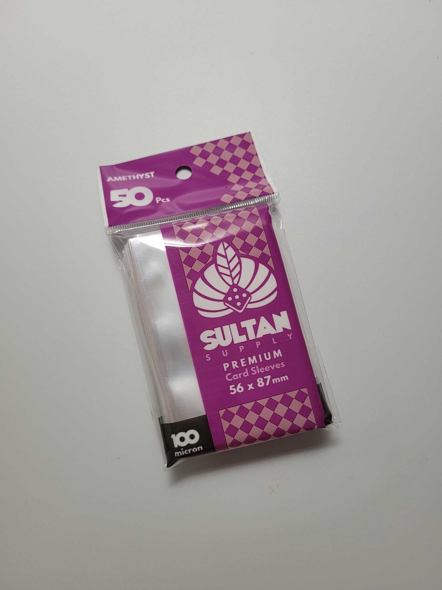 Sultan Supply Premium Card Sleeves: 56 x 87 mm Standard USA Amethyst (100 microns) - Gaming Library