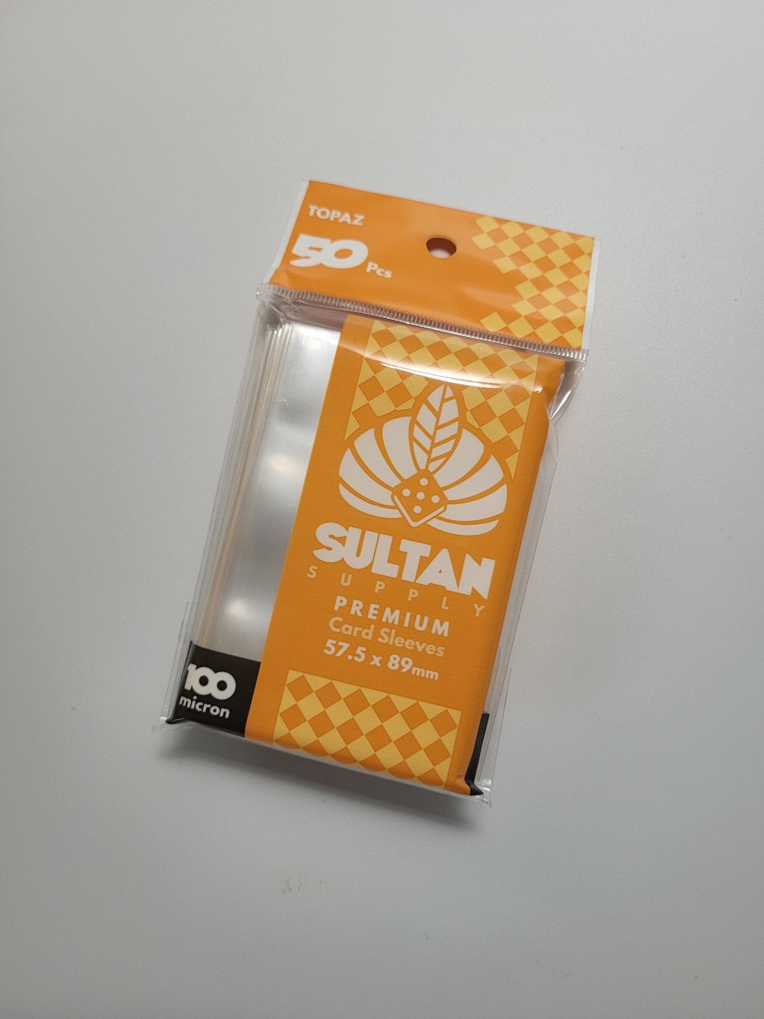 Sultan Supply Premium Card Sleeves: 57.5 x 89 mm Topaz (100 microns) - Gaming Library