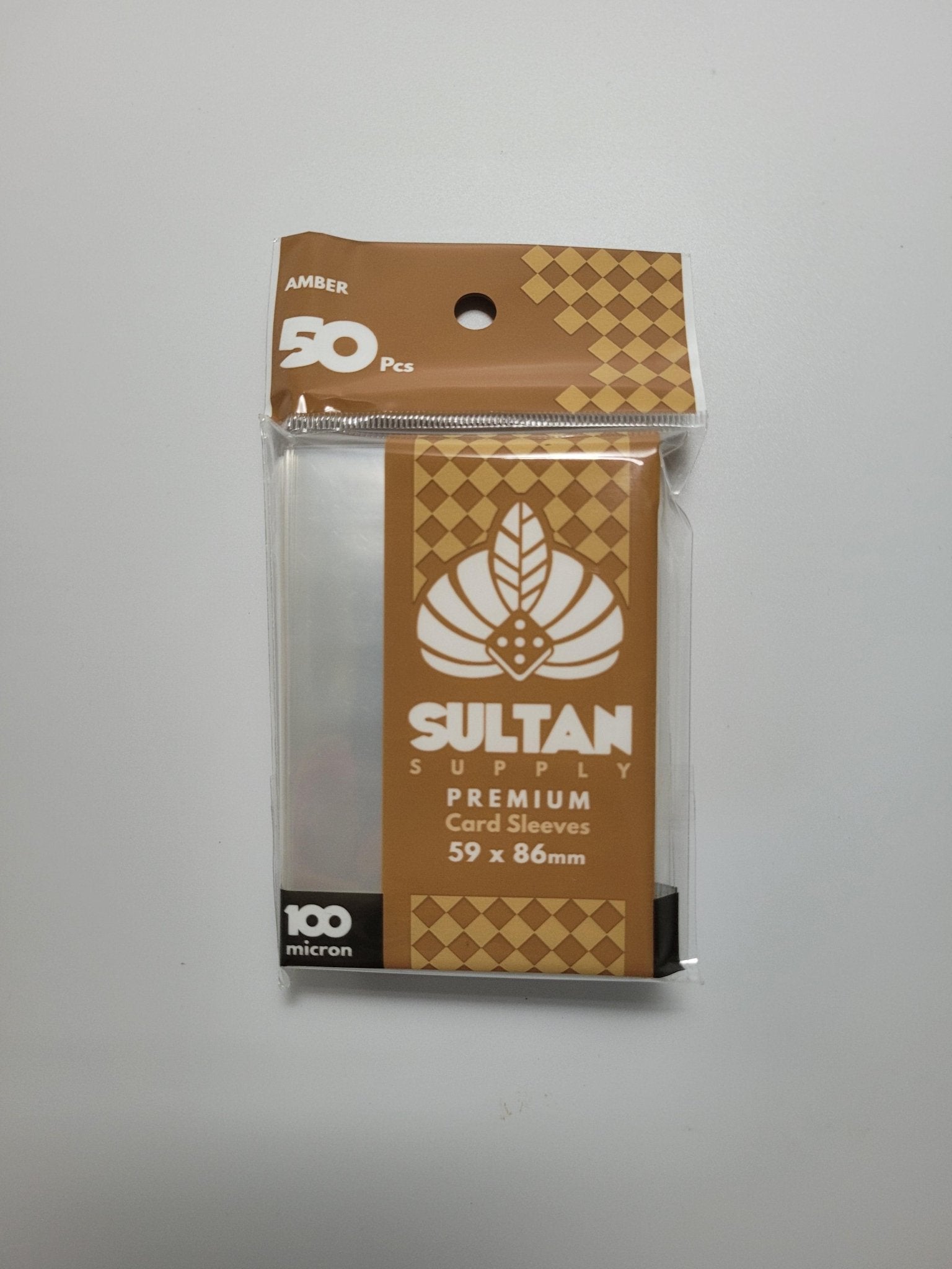 Sultan Supply Premium Card Sleeves: 59 x 86 mm Amber (100 microns) - Gaming Library