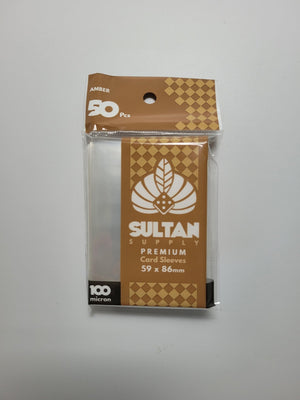 Sultan Supply Premium Card Sleeves: 59 x 86 mm Amber (100 microns) - Gaming Library
