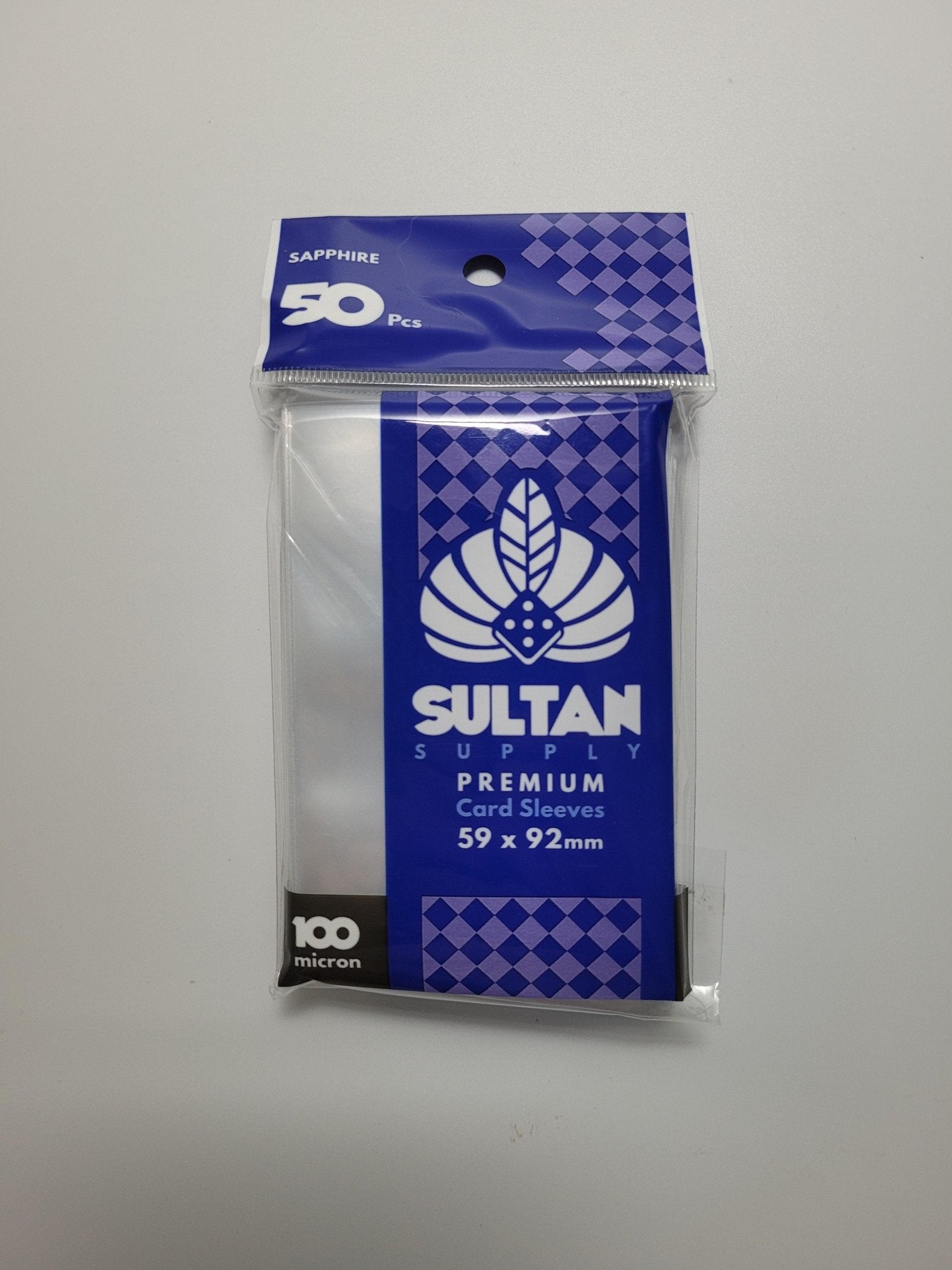 Sultan Supply Premium Card Sleeves: 59 x 92 mm Standard Euro Sapphire (100 microns) - Gaming Library